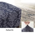 thumbnail image 5 of Rectangle Knitting Ottoman Slipcovers Stretch Ottoman Cover Footstool Pouf Cover-Coffee color-1 Piece, 5 of 7
