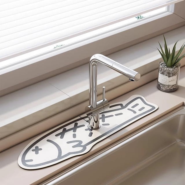 Diatomaceous Earth Absorbent Mat For Kitchen Faucets Spatter-proof And Draining Mat For Sinks And Washbasins Absorbent Mat For Bathroom Countertops