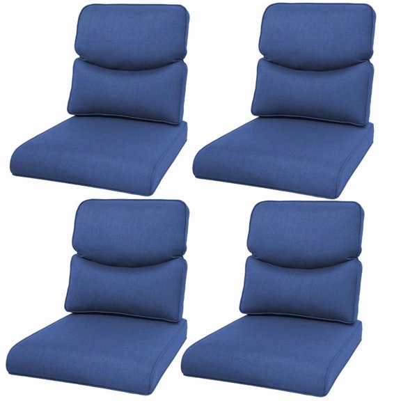 Bellefurn 4 Piece Outdoor Deep Seat Cushion,22 x 25 Outdoor Chairs Cushions for Patio Furniture Waterproof & Fade Resistant Outdoor Cushions for Wicker Chair,Sofa,Couch