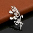 thumbnail image 6 of Ziurtnc Brooch Pin with Sparkling Rhinestones Rustproof Anti-oxidation Non-Fading Rice Ear Corsage Brooch Jewelry Accessory, 6 of 7
