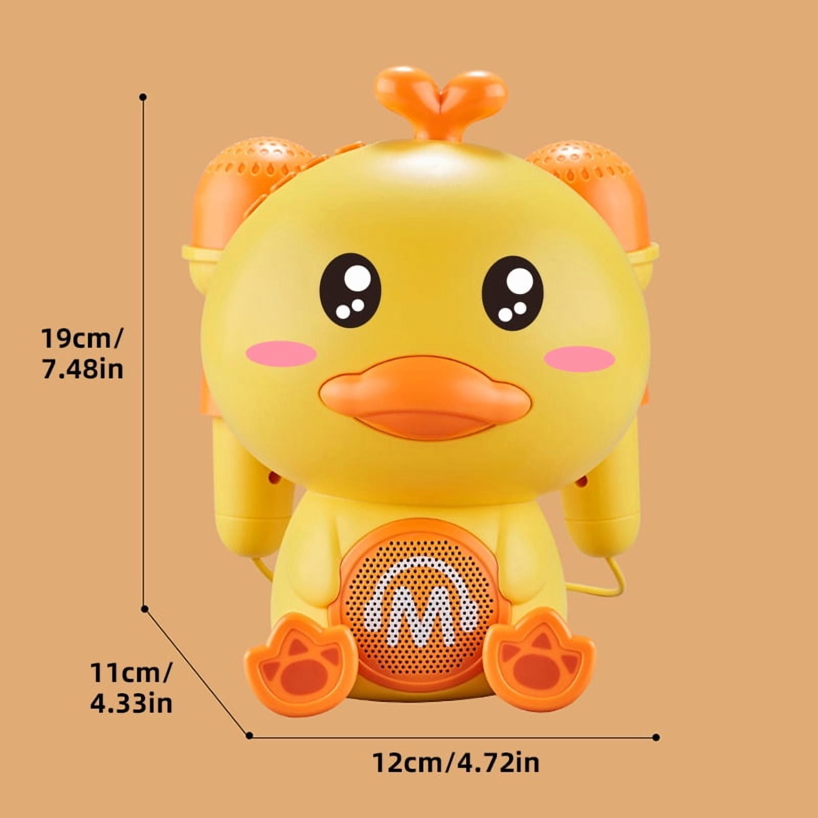 Mini Karaoke Machine for Kids, Duck Portable Microphone Musical Toy with 2 Wireless Mics as Girls Toys Gifts Aged 3-12