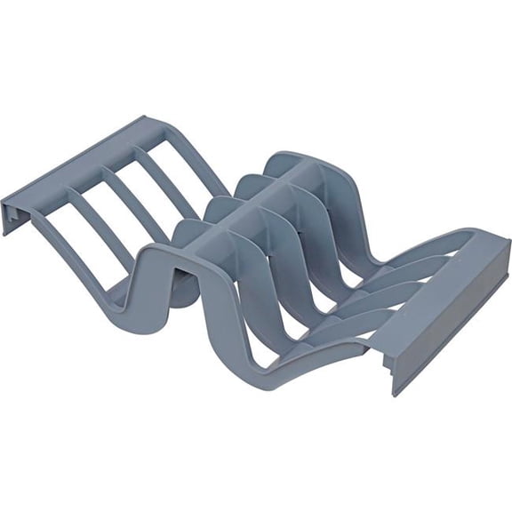 Quantum Storage Systems B3121497 Millenia Waved Drying Rack Section 8 Slots Heavy Duty Polypropylene, Gray - 12 x 24 in.