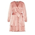 thumbnail image 3 of City Chic Women's Plus Size Twisted Ruffle Faux-wrap V-neckline Dress, 3 of 5