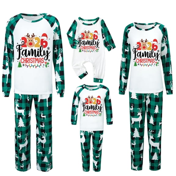 Matching Family Christmas Pajamas, Dear Santa Naughty Ones Raglan Top And Buffalo Plaid Pants, Soft Loungewear for Christmas Eve, Cozy Sleepwear for Xmas Party, Matching Pjs for Photos