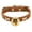 Brown, variant on Naierhg Pet Collar Adjustable Wear-resistant Soft Bone Patterns Pet Cat Dog Bell Collar Pet Supplies Pink