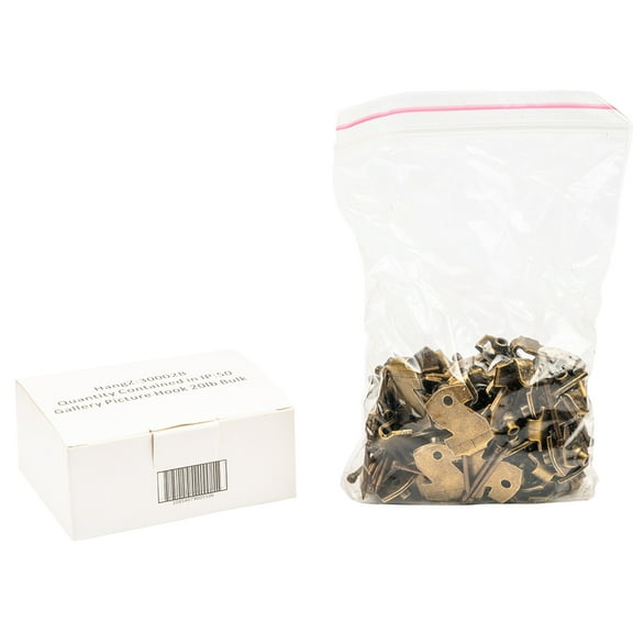 HangZ 30002B Gallery Picture Hooks 20lb (50 - pack)