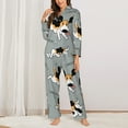 thumbnail image 3 of Kll Funny Beagle Active Dog Print Women'S Long Sleeve Pajamas With Pants Sleepwear Loungewear 2 Set-Xx-Large, 3 of 9