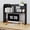 Black, variant on JOEMEY 37 Inch 3-Tier Wood Desktop Bookshelf, Multipurpose Desk Storage Organizer