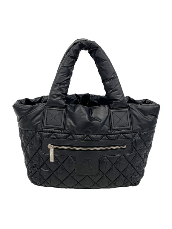 Pre-Owned Chanel Coco Cocoon Nylon Tote Bag, Black, Women's