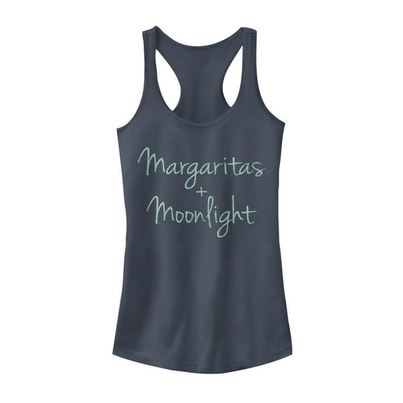 Junior's CHIN UP Margaritas Moonlight Racerback Tank Top Indigo Medium