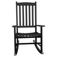 thumbnail image 2 of ZENSTYLE Rocking Chair High Back Wooden Rocker Chair for Porch Lawn Garden Indoor Outdoor Black, 2 of 9