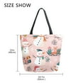 thumbnail image 5 of FORMRS Womens Canvas Tote Bag with Zipper Inner Pocket Shoulder Handbag, Christmas Snowman, 5 of 7