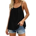 thumbnail image 2 of DDAPJ pyju Backless Tops for Women Linen Pleated Sleeveless Cami Blouses 2026 Summer Fashion Casual Tank Tops with Back Tie Black L, 2 of 6