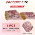 thumbnail image 2 of Uxcell 4" x 10 Yards Velvet Wired Gold Crushed Ribbon for Bow Decor Tau Brown, 2 of 7