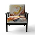 thumbnail image 4 of Designart "Warm Minimalist Waves " Upholstered Modern & Contemporary Accent Chair and Modern & Contemporary Arm Chair - Multiple Color & Pattern, 4 of 7