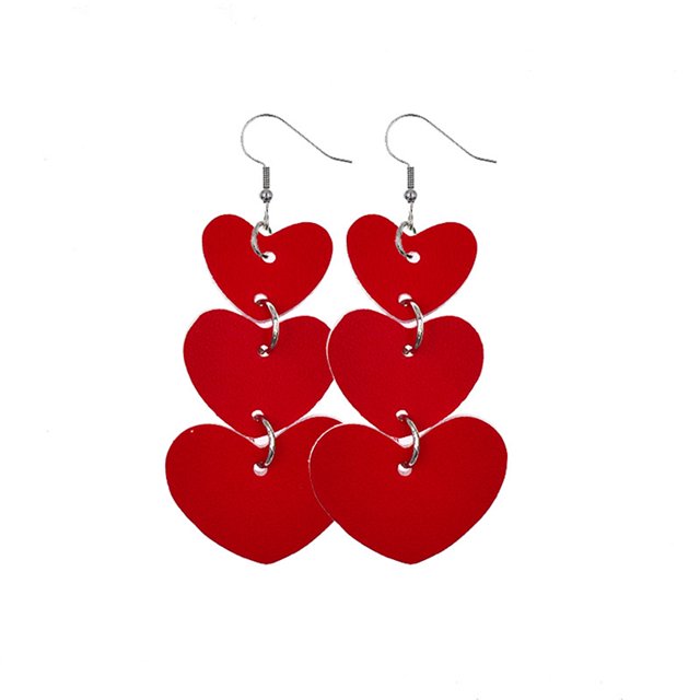 Pendientes Multicapa Labio Oreja Cuelga Aro en forma de corazón Pendiente colgante Favores de fiesta Regalo del día de San Valentín Banquete Ropa, zapatos y accesorios Miscelánea corazon 5 Minnieouse AP010113-05