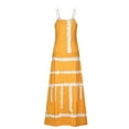 thumbnail image 5 of Robe Longue Boho pour Femmes à Bretelles Spaghetti Sans Manches à Rayures Imprimées d'Été Décontractée Longue, 5 of 5