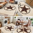 thumbnail image 6 of Area Rug 48×72in, Retro Country Western Stars Floor Carpet Living Room Rug, Pentagram on Linen Texture Non-Slip Welcome Mat Indoor Rugs for Bedroom Dining Room, 6 of 9