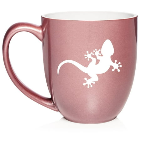 

Gecko Lizard Ceramic Coffee Mug Tea Cup Gift for Her Him Friend Coworker Wife Husband (16oz Rose Gold)