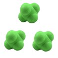 thumbnail image 1 of Soidarity Pelota de entrenamiento Hexagonal de 3 uds., pelota de reacción divertida para exteriores, pelota de silicona para coordinación de agilidad, Gimnasios en casa verde Soidarity HW4311-04, 1 of 6