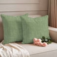 thumbnail image 3 of Outdoor Waterproof Pillow Covers Classic Solid Green Decorative Throw Pillow Protectors,Pillowcase Cushion Cases for Patio Sofa Garden Couch,18x18in,Pack of 2, 3 of 12