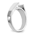 thumbnail image 6 of Solid 14k White Gold Peg Set Solitaire Engagement Ring with CZ Cubic Zirconia Size 9, 6 of 7