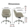 thumbnail image 2 of Pemberly Row Modern / Contemporary Leather Office Chair Cream, 2 of 12