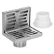 thumbnail image 2 of Corner Floor Drain, Wear Resistant 304 Stainless Steel Fine Wire Drawing Process L Shaped Drain For Kitchen, 2 of 8