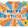 thumbnail image 4 of LUUFILx Colorful Balloon Themed Happy Birthday Banner Party Decoration Background Backdrop Photography Props, 4 of 7