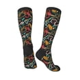 thumbnail image 5 of Lsque Snake And Flower Printed Crew Socks Men's Women's LightWeight Thin Casual Calf Socks ,Knee High Socks,Cotton Socks, 5 of 9