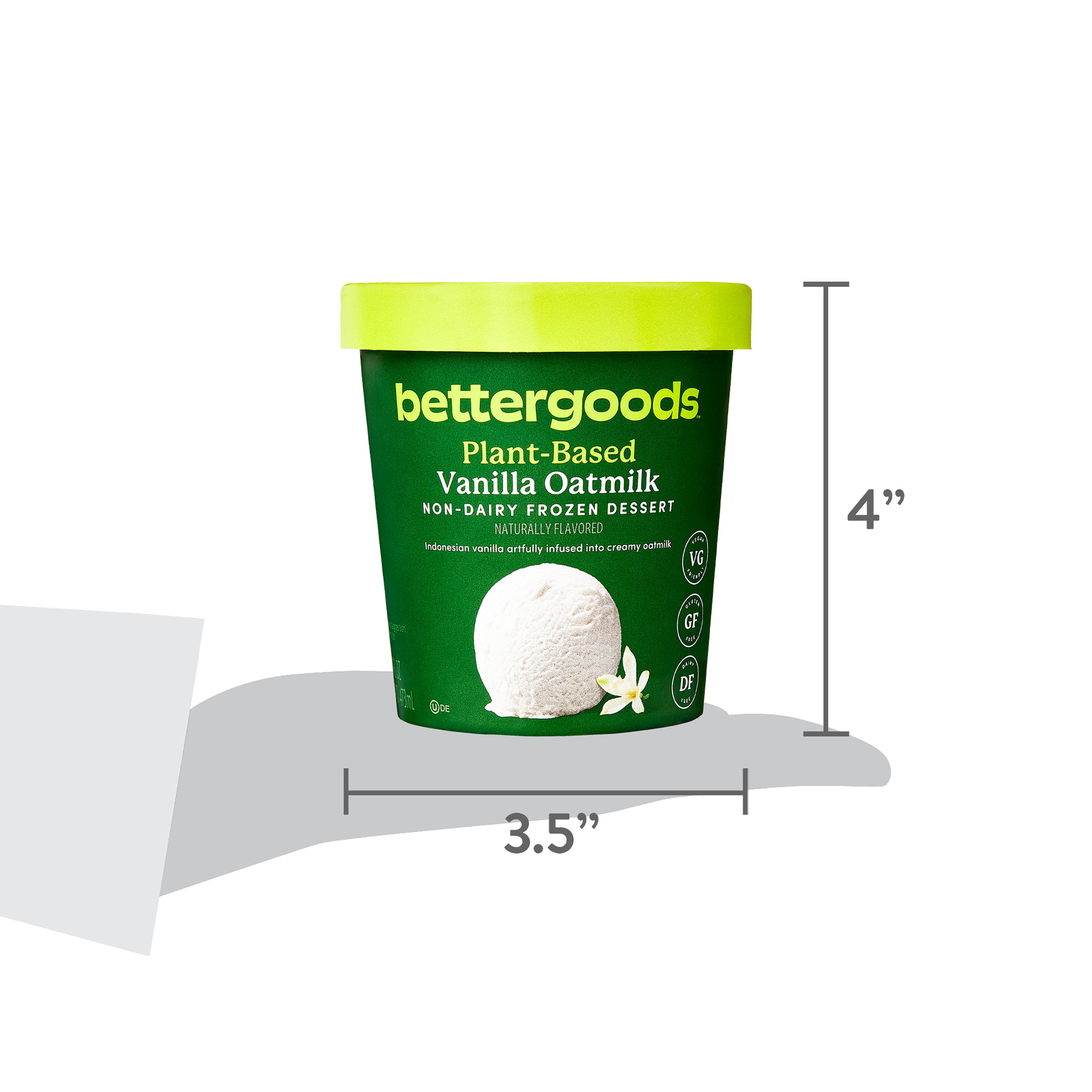 bettergoods Plant-Based Vanilla Oat Milk Non-Dairy Frozen Dessert, 16 fl oz