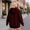 thumbnail image 6 of NominalSnug Hoodies for Women Fall Long Sleeve Tops Drawstring Hooded Sweatshirts with Pockets, 6 of 8