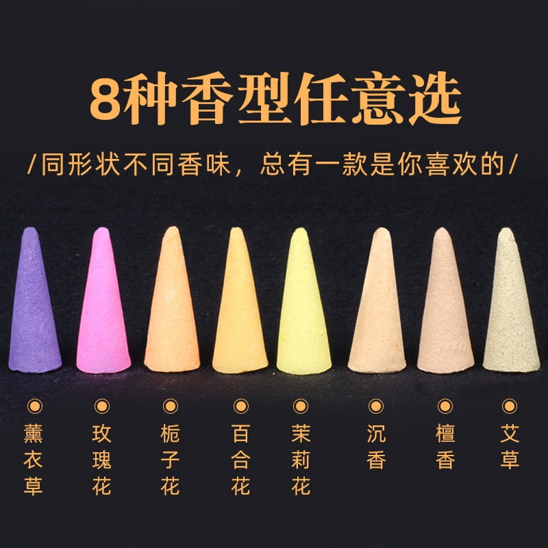 Mictong Reflux Cone, Natural Reflux Cone, 1.11 inch small incense cones, Suitable for Home Aromatherapy and Relaxation, Suitable for Living Room, Bathroom, Bedroom, 1 piece, Sandalwood