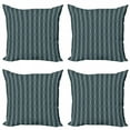 thumbnail image 1 of Ambesonne Blue Throw Pillow Cover 4 Pack, Under the Sea Wave Lines, 24", Almond Green Slate Blue, 1 of 2