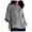 Gray-15, variant on Mittory Linen Shirts for Women Plus Size 3/4 Length Sleeve Tops Casual Loose Fit Dressy Blouses