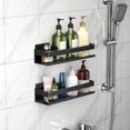 thumbnail image 2 of YESENT aluminum shower rack, Adhesive Bathroom Organizer, Wall-Mounted (Double-Tier, 11.8 Inches), 2 of 7