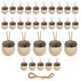 thumbnail image 3 of Adornos colgantes navideños de bellota de fieltro, bolas de guirnalda de bellota de fieltro de lana con cuerda de 32,8 pies, decoración de Año Nuevo 2022, 3 of 4
