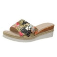 thumbnail image 2 of LSLJS Women's New Summer One-line Hemp Rope Thick Sole Wedge Cloth Sandals, Platform Slippers, 2 of 4