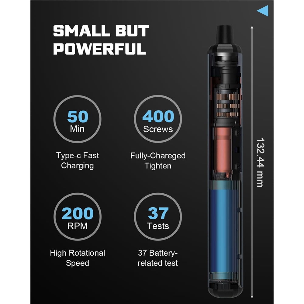 JENABOM Precision Electric Screwdriver Cordless Set Mini Power Screwdriver 68-in-1 Kit with 5 Torque, LED Light, Repair Tool Kit for Phone Computer