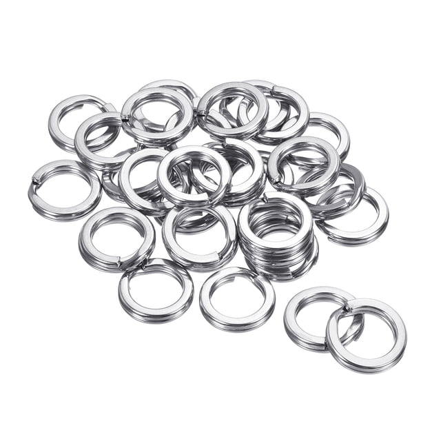 Anillos de separación para pesca Uxcell, Paquete de anillo plano doble para agua salada y dulce 2.2mm x 17.2mm