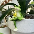 thumbnail image 4 of Michellecmm Drinking Frog Planter Pot Hangers Decorative Flower Pot and Vase Hugger Animal Figurines Statues, 4 of 7