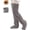Gray, variant on Goose Down Knee Socks for Christmas, Long Fuzzy Thigh High Warm Plush Stockings with Sole Opening, Cozy Winter Leg Warmers for Women Indoor Outdoor Use