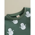 thumbnail image 6 of Christmas Infant Boys Girls Outfits Snowman Long Sleeve Pullover Jogger Pants Set Cute Sweatsuit Fall Winter Clothes, 6 of 8