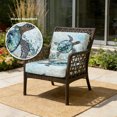 thumbnail image 2 of Outdoor Patio Cushion Covers 2 Pack Sea Turtle Patio Chair Cushion Covers with Ties and Zipper Blue Ocean Coral Starfish Waterproof Outdoor Seat Cushion Covers for Patio Furniture 22"x20", 2 of 9