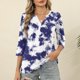 thumbnail image 1 of mfyjkho Tops De Gimnasio Para Mujer, Camiseta De Manga Tres Cuartos Con Cuello En V Y Estampado De Moda Para Mujer Tops Para Mujer Xxl, 1 of 6