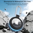 thumbnail image 3 of SENHAWK 4 Pack AirTag Holder, Shockproof Waterproof TPU Case with Locking 304 Stainless Steel Carabiner, Compatible with Apple AirTag 1st & 2nd Gen for Keys Pets Luggage Backpacks, 3 of 8