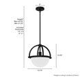 thumbnail image 6 of Hunter - Wedgefield 1-light Matte Black, Medium Size Pendant Light, Dimmable, Formal Style, Sphere Shaped, for Bedrooms, Dining, Living Rooms - 48054, 6 of 7