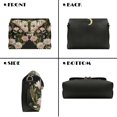 thumbnail image 2 of SCRAWLGOD Daisy Butterfly Print Pink Black PU Leather Crossbody Bag for Women Stain Resistant Shoulder Bag Lightweight Trendy Small Crossbody Purse Bags for Travel Work Party, 2 of 7
