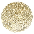 thumbnail image 6 of Gold Wood Carved Trivet Round Placemats for Dining Table Heat Resistant Easy to Care Table Mats Kitchen and Décor Set of 2 Pieces, 6 of 7