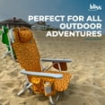 thumbnail image 2 of Bliss Hammocks Folding Beach Chair Recliner with Detachable Cooler, Amber Leaf, 2 of 13